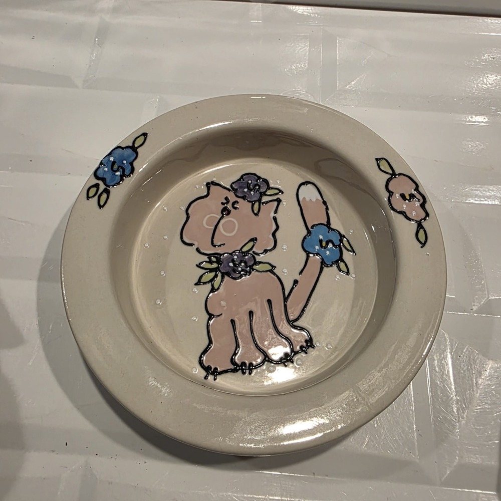 Pink & White Cat ceramic bowls licenced Rosenthal Represents 2002 Debby Carman - Picture 2 of 10